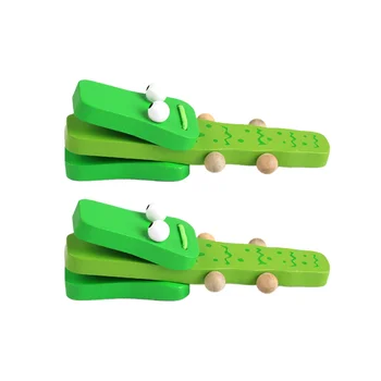2 шт. Игрушки для малышей Детские музыкальные инструменты для взрослых Бамбуковые деревянные кастаньеты