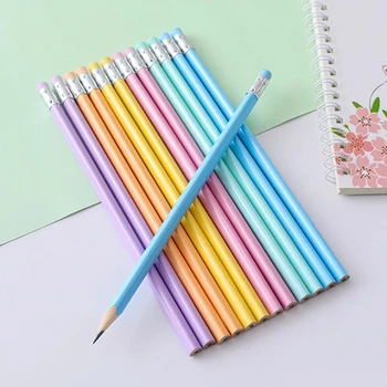 100 персонализированных цветных деревянных карандашей на заказ школьные декоративные ручки с ластиком свадебный подарок подарок подарок ребенок день рождения