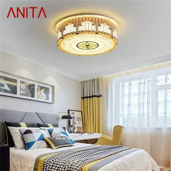 ANITA Хрустальное потолочное освещение Постмодернистские роскошные светодиодные светильники Дом для украшения столовой