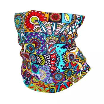  Африканский этнический геометрический цветочный дизайн Гетры на шею Защита от ультрафиолета Зима Красочные узоры Анкара Бандана Шарф для езды на велосипеде