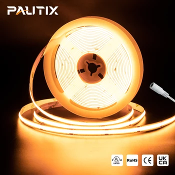 PAUTIX 5m COB Светодиодная лента постоянного тока 12 В / 24 В 2000K 504 светодиода / м Высокая плотность с регулируемой яркостью Гибкая теплая белая линейная светодиодная лента