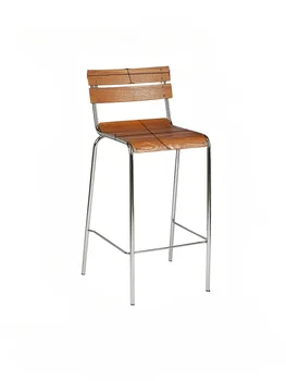 Домашний стульчик для кормления со спинкой современный, простой небольшой квартирный кафе, барный стул из кованого железа, винтажный стульчик для кормления
