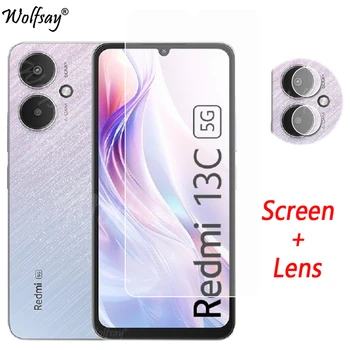 Защитная пленка объектива камеры для Xiaomi Redmi 13C 5G Защитная пленка для экрана Закаленное стекло для Redmi 13C 13 C 5G Стекло для Redmi 13C 5G Стекло