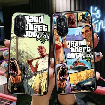 GTA Grand Theft Auto Чехол для смартфона Honor 70 50 20 7S X9 X8 X7 Magic 4 3 Pro Черный мягкий чехол для телефона Funda