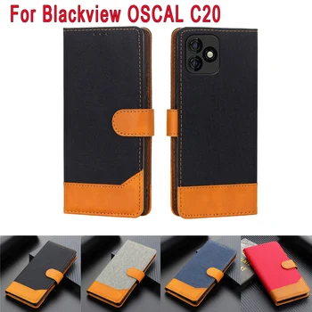 Чехол для Blackview OSCAL C20 Чехол Кожаная подставка для карт Защитный корпус для телефона Blackview OscalC20 Flip Wallet Чехлы Book Coque