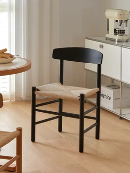 Скандинавские обеденные стулья из массива дерева в стиле ретро, японские рестораны, средневековые стулья со спинкой, стулья для домашнего кабинета