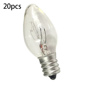 20 шт. Лампа ночника и лампы для замены соляной лампы C7 E12 Лампы накаливания из прозрачного стекла