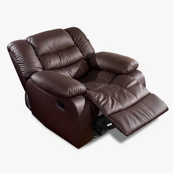 Антикварный европейский креативный кресло из натуральной кожи корова одноместный диван для гостиной вращающееся кресло функциональное кресло с откидной спинкой
