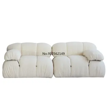 Тканевый диван из овечьей шерсти креативная гостиная спальня простой хлебный модуль комбинация трехместный диван мебель для гостиной