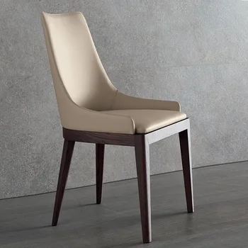 Скандинавский обеденный стул из массива дерева отель ресторан легкий роскошный стул простой стул со спинкой