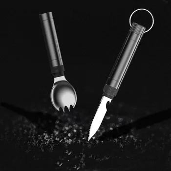 FX Набор ножей, вилок, ложек из нержавеющей стали Портативная посуда для стейков Western Food Складная На открытом воздухе Кемпинг Многофункциональный FSTAR
