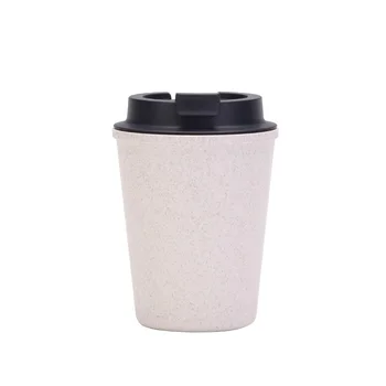 Двухслойная чашка для воды Портативная мини-кофейная чашка с пшеничной соломой Портативная модная простая автомобильная чашка аромата пшеницы Домашняя питьевая вода